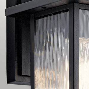 Elstead Cappanna liten vägglykta för utomhusbruk, struktursvart, 1×E27 small 2