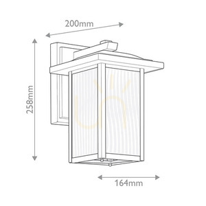 Elstead Cappanna liten vägglykta för utomhusbruk, struktursvart, 1×E27 small 7