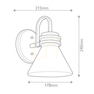 Farum vägglampa - 1 ljuskälla - Svart, Champagne Elstead 7 Farum vägglampa - 1 ljuskälla - Svart, Champagne Elstead small 7