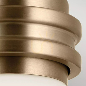 Farum vägglampa - 1 ljuskälla - champagnebrons, skärm i opalglas Elstead small 3