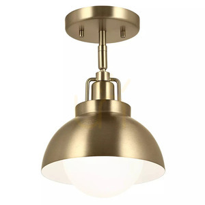 Vägglampa, Halvplafond, Niva Pendellampa - 1 ljuskälla - Champagne Bronze Elstead small 1