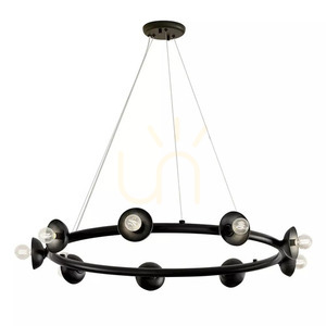 Palta ljuskrona - 9 ljuskällor - Satin black Elstead small 0