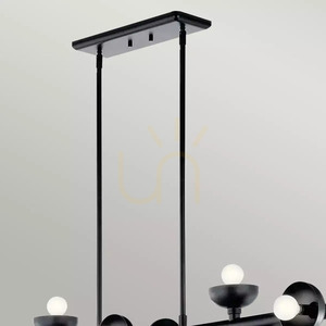 Palta ö-lampa - 10 ljuskällor - Satin black Elstead small 1