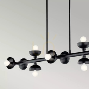 Palta ö-lampa - 10 ljuskällor - Satin black Elstead small 2
