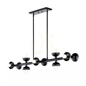 Palta ö-lampa - 10 ljuskällor - Satin black Elstead small 0
