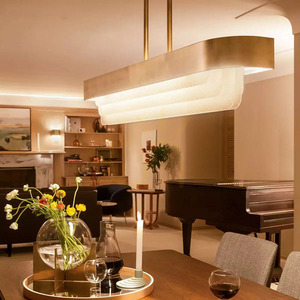 Serene LED-pendel för köksö 92,5 cm - Natural Brass Elstead small 4