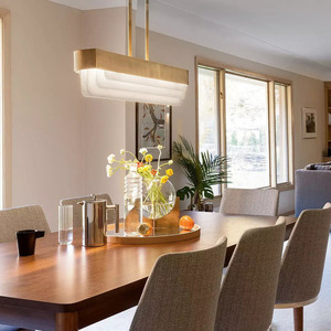 Serene LED-pendel för köksö 92,5 cm - Natural Brass Elstead small 5