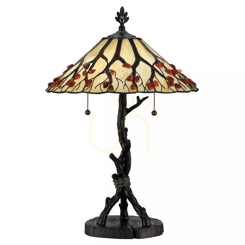Kontrollera Whispering bordslampa - 2 ljuskällor - Valiant brons Elstead