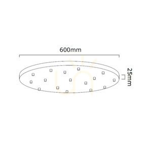 Pendant Light Open Design Highlights Ero 16-Ljus Vit Opal Krom Svart Guld G9 small 2