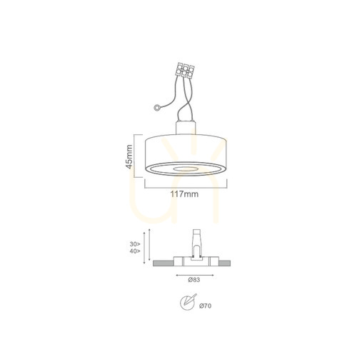 Kontrollera Taklampa Open Design Highlights Neo Toupe Slim svart aluminium GU10 117 mm