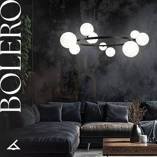 Kontrollera Ljuskrona Sigma BOLERO 9 svart vit G9 SKU 41320