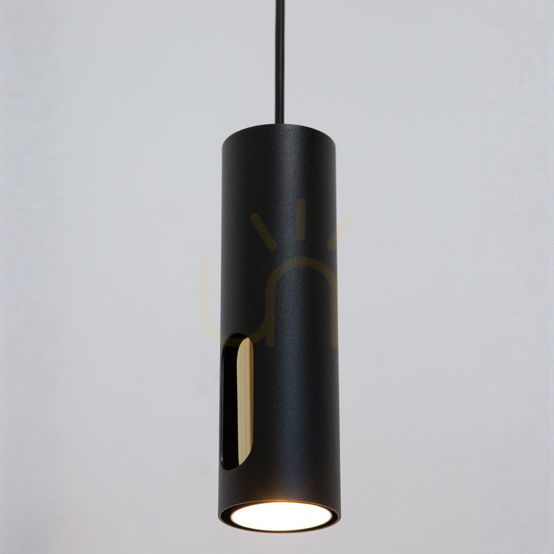 Utsikt Pendellampa Sigma FLOW 1 svart/guld GU10 41219 Pendellampa Sigma FLOW 1 svart/guld GU10 41219