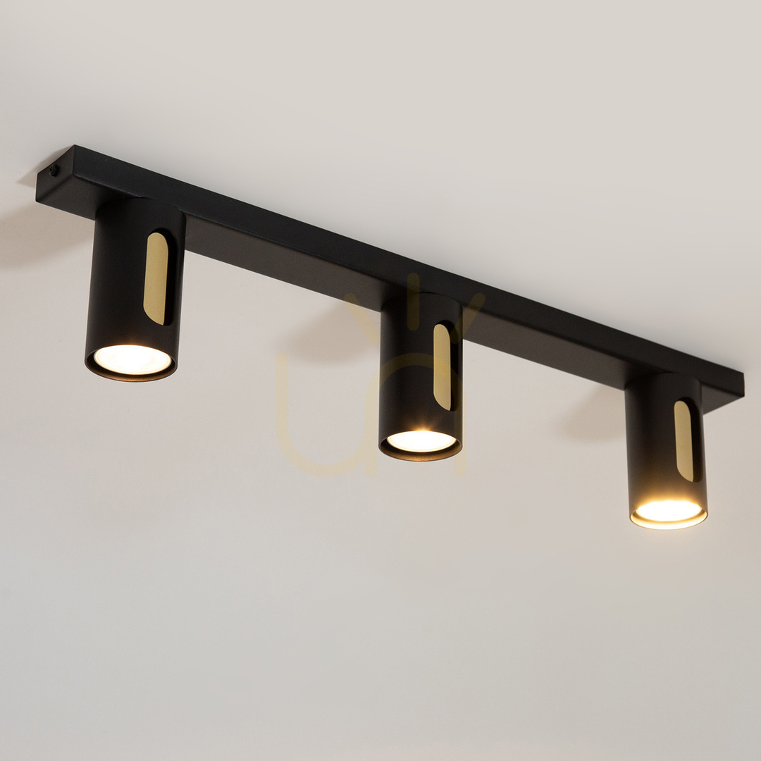 Utsikt Plafond Sigma FLOW 3 svart/guld 60 cm 41218 Plafond Sigma FLOW 3 svart/guld 60 cm 41218