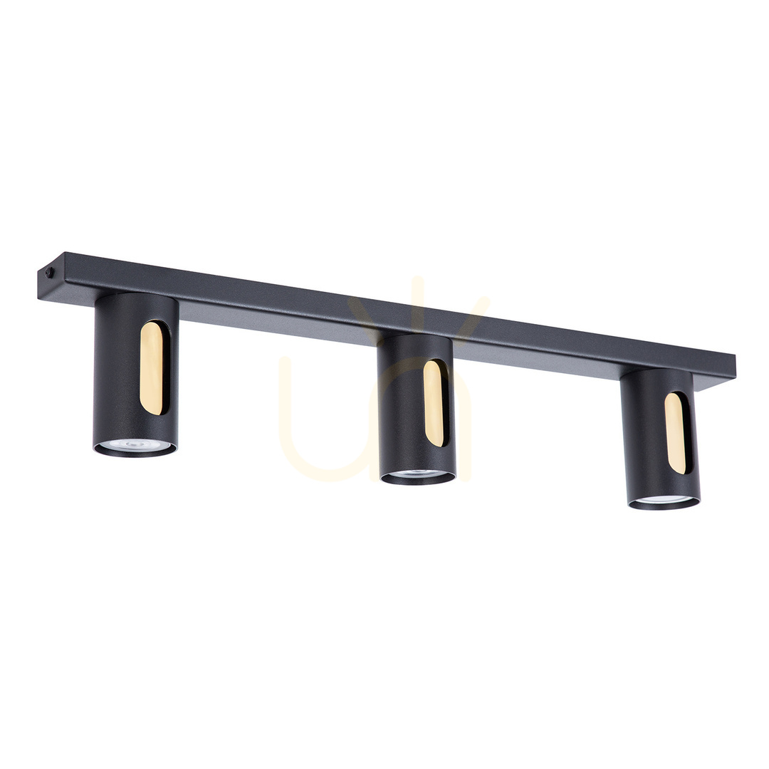 Kontrollera Plafond Sigma FLOW 3 svart/guld 60 cm 41218 Plafond Sigma FLOW 3 svart/guld 60 cm 41218
