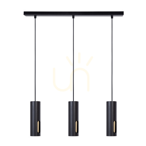 Kontrollera Pendellampa Sigma FLOW 3 svart/guld 60 cm 41221
