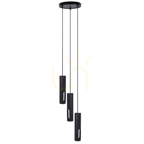 Kontrollera Pendellampa Sigma FLOW 3L svart/silver GU10 41214