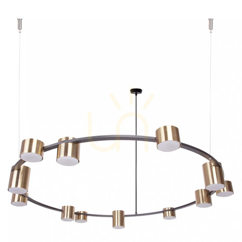 Kontrollera Ljuskrona Sigma KODO 12 svart/guld 112 cm SKU 41333