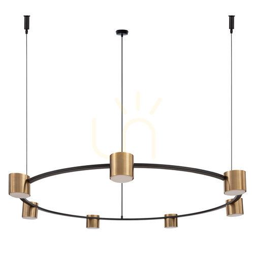 Kontrollera Ljuskrona Sigma KODO 7 svart/guld 41330