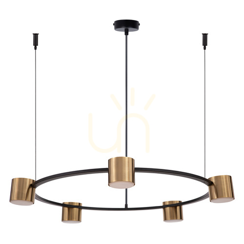 Kontrollera Ljuskrona Sigma KODO 5 svart guld 41329