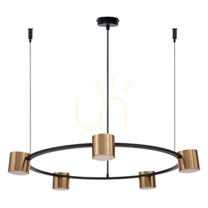 Ljuskrona Sigma KODO 5 svart guld 41329 small 0