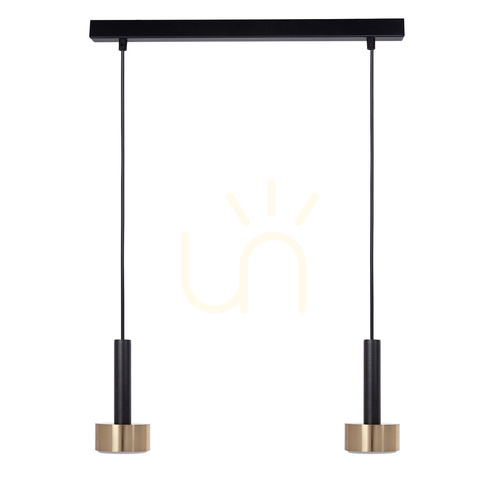 Kontrollera Pendellampa Sigma STAMP 2 svart/guld 50 cm GX53 41250