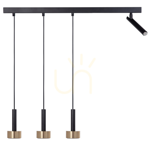 Kontrollera Pendellampa Sigma STAMP svart/guld 4xGX53 80 cm SKU 41253