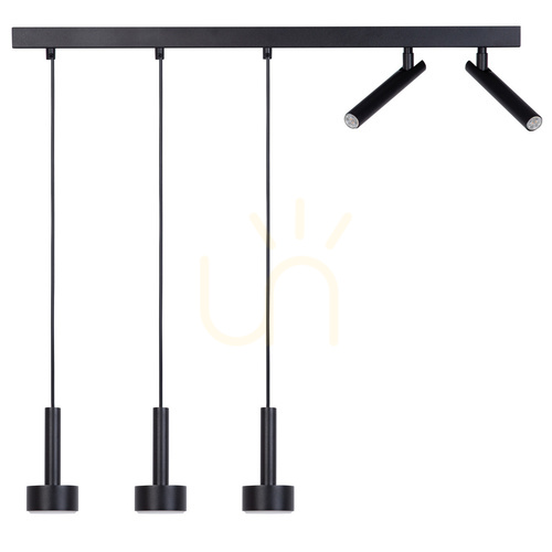 Kontrollera Pendellampa Sigma STAMP svart 5-ljus GX53 80 cm SKU 41247