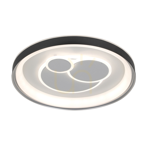 Kontrollera Italux Florina LED Plafond Svart Vit 49 cm Dimbar PLF-54205-BK-WH