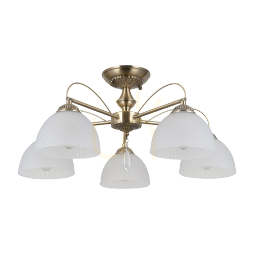 Kontrollera Pendellampa Italux Moreti PND-40623-5-AB antikmässing 5xE27 60 cm