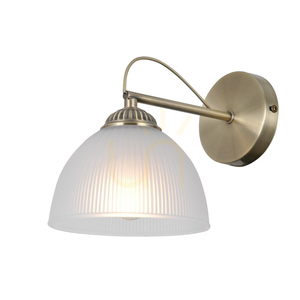 Italux Moreti E27 vägglampa antik mässingsfinish, vit opal kupa WL-40623-1-AB small 6