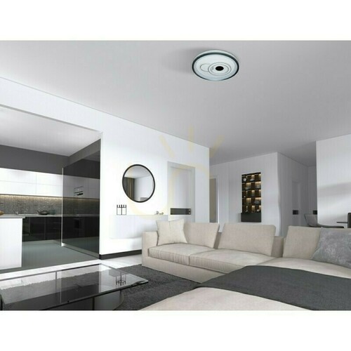 Kontrollera Italux Porta LED-plafond vit-grå 50 cm med fjärrkontroll PLF-19678-WH-BL