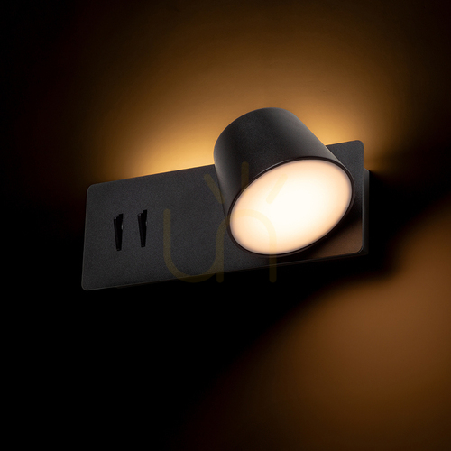 Kontrollera Spot Rendl R14522 Amadeus Led Spotlampa, över säng svart