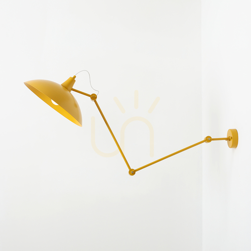 Kontrollera Aldex Melos Mustard tak- och vägglampa, senapsgul, E27 808PL_G14