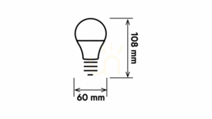 LED-källa E27 8W A60 varmvit small 1