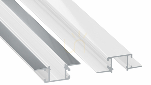 Kontrollera LED-profil LUMINES typ MONO vitlackerad utan perforering 1 m