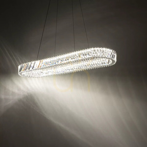 Kristallkrona Nowodvorski LUXORA OVAL LED 11707 nickel 40 W 120 cm small 2