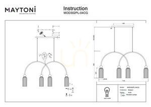 ANTIC taklampa MOD302PL-04CG Maytoni small 5