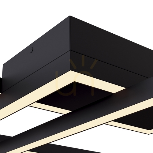 Kontrollera Maytoni Rida MOD016CL-L80BK svart LED-plafond 78 W 2872/2876 lm CCT 3000/4000 K 78 cm