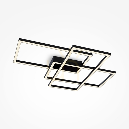 Kontrollera Maytoni Rida MOD016CL-L80BK svart LED-plafond 78 W 2872/2876 lm CCT 3000/4000 K 78 cm