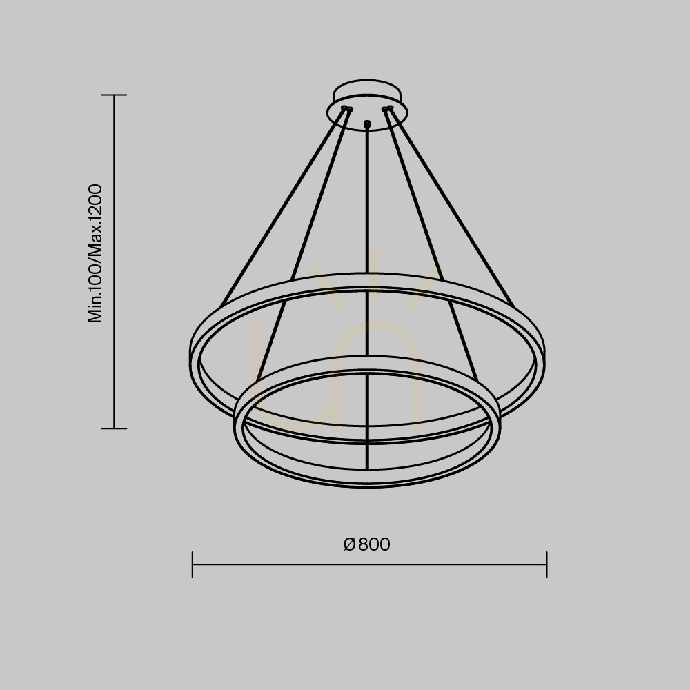 Utsikt RIM taklampa MOD058PL-L74BSK Maytoni RIM taklampa MOD058PL-L74BSK Maytoni