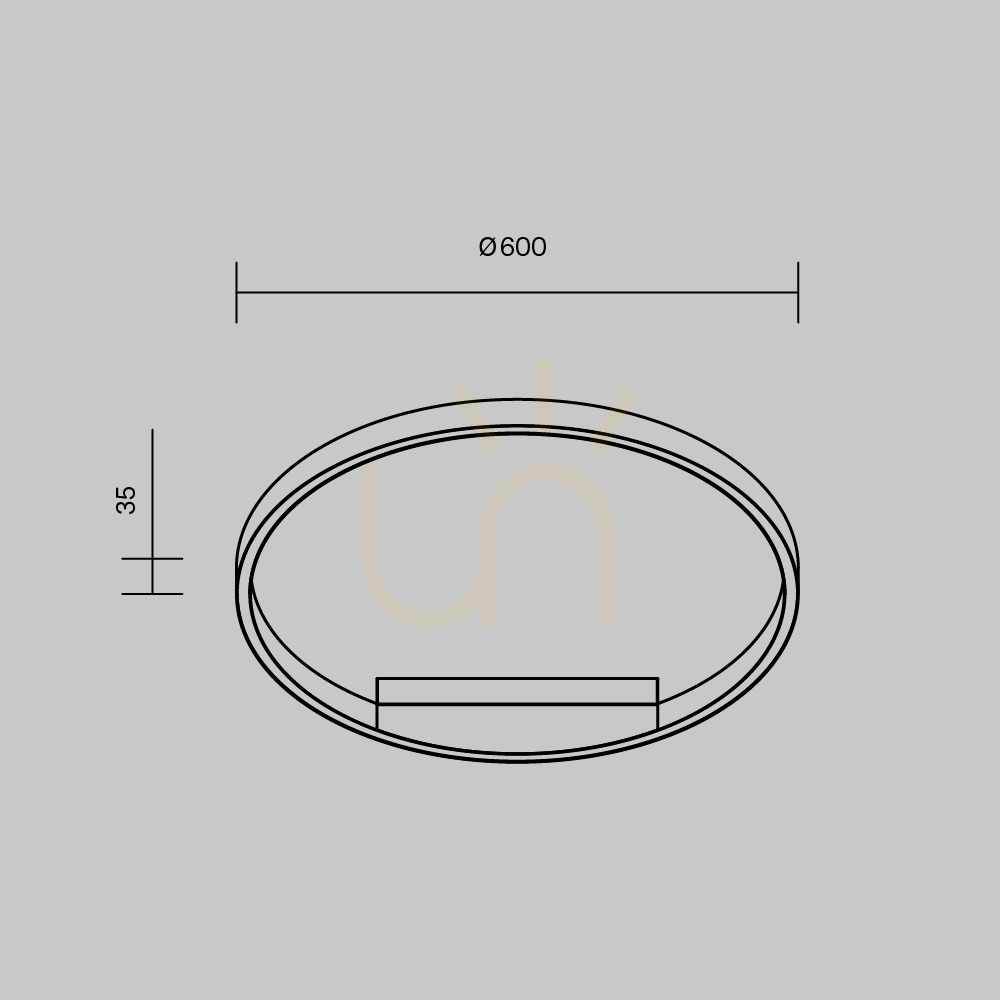Utsikt Plafond RIM MOD058CL-L35BSK Maytoni Plafond RIM MOD058CL-L35BSK Maytoni