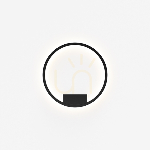 Kontrollera RIM MOD058WL-L25BK Maytoni vägglampa svart ring Ø40 cm LED 23 W 3000/4000 K