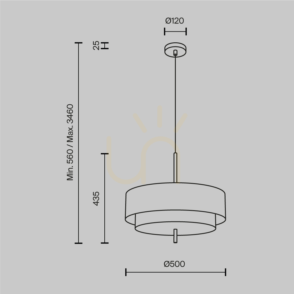 Utsikt BERGAMO taklampa MOD613PL-05W Maytoni BERGAMO taklampa MOD613PL-05W Maytoni