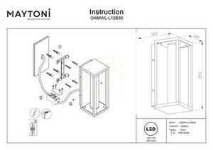 EXPO vägglampa för utomhusbruk O480WL-L12B3K IP54 Maytoni small 5