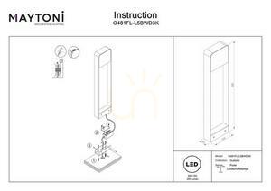 PORTE belysningsstolpe O481FL-L7BWD3K IP54 Maytoni. small 6