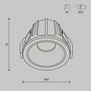 ALFA LED infälld takarmatur DL043-01-10W2.7K-RD-WB-DE Maytoni small 7