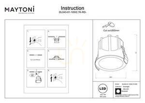ALFA LED infälld armatur DL043-01-10W2.7K-RD-W-DE Maytoni small 6
