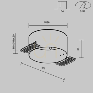Tillbehör till DLA032-TRS12-W Maytoni Maytoni infälld lampa small 7