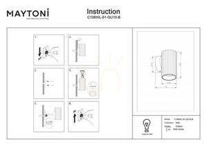 CALIPSO vägglampa C106WL-01-GU10-B Maytoni small 4
