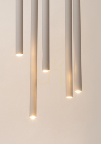 Kontrollera Pendellampa Sigma SOPEL 5 grå beige G9 41460
